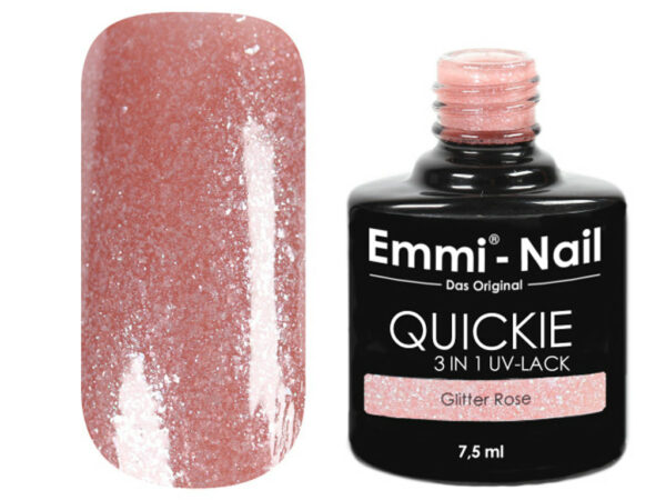 Emmi Nail Quickie 3in1 UV Lack Farbe Glitter Rose glitter rose 1