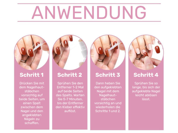 Anleitung für Aliver Kunstnagel-Entferner Press_On Nail Remover