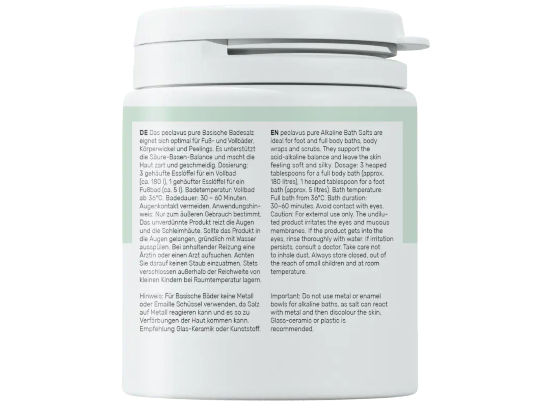 Peclavus pure Basisches Badesalz 1000g